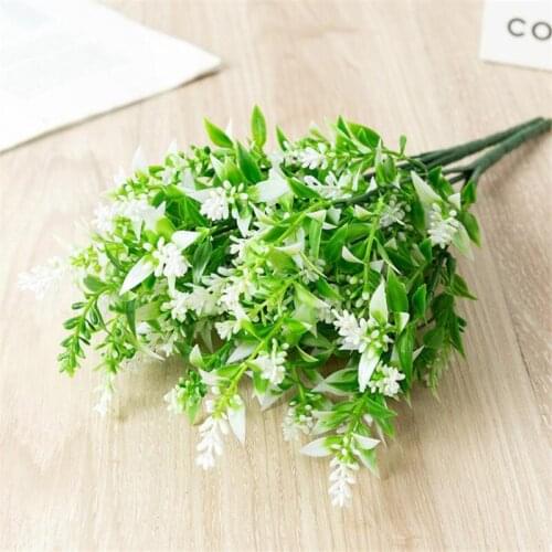 Simulation plant Milan Leaves Fake Flowers Grass Artificial Flower Home Decoration Wedding Decoration DIY Flower Wall Plant Wall
