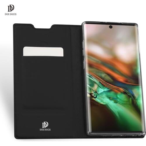 For Samsung Galaxy NOTE 10 DUX DUCIS Skin Pro Series Leather Wallet Flip Case Full Protection Steady Stand PU+TPU