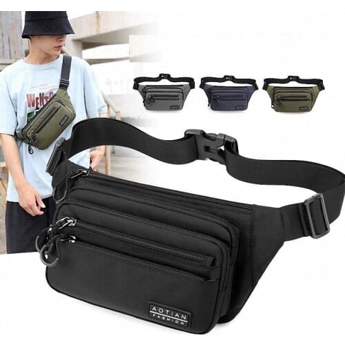 Men Waist Bag Pack Travel Phone Belt Bag Pouch for Men Women Casual Shoulder Crossbody Canvas Bag for Belt Unisex Hip Bag