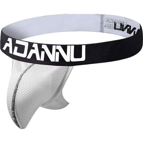 2020 ADANNU Brand Men Sexy Gay Underwear G-String Male Bikini Jockstrap Mens Thongs Thong Penis Pouch Cuecas Under Wear mesh