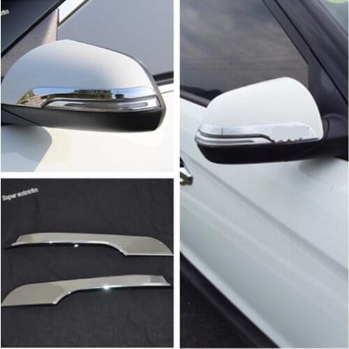 Lapetus Outside Door Rearview Mirror Strip Cover Trim 2 Pcs Fit For Hyundai Creta IX25 2015 2016 2017 ABS Accessories Exterior