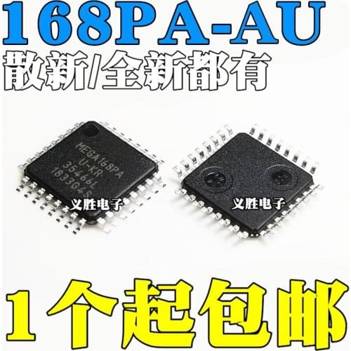 New and original ATMEGA168PA-AU TQFP32 16K AVR 8-bit microcontroller, AVR 16 k flash 32 TQFP encapsulation