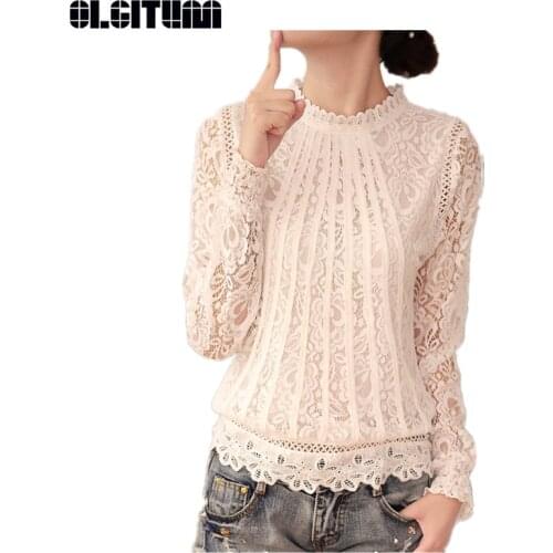 OLGITUM Openwork Blouses