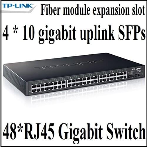 Plug&Play Steel 48 Ports Desktop 10 Gigabit 10000Mbps Switch Ethernet Network Switch LAN Hub Full or Half duplex Exchange Switch