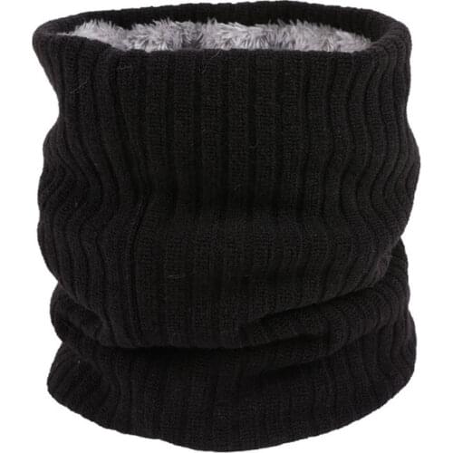 Unisex Winter hiking cycling Scarf with Faux Fur knit Neck Warmer Chunky Soft Thick Circle Loop Scarves for Woman Man