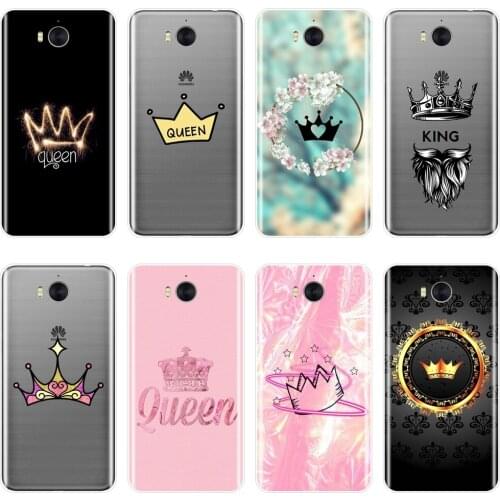 TPU Back Cover For Huawei Y3 Y5 Y6 II Y7 Pro King And Queen Soft Silicone Phone Case For Huawei Y5 Y6 Y7 Prime 2017 2018 Y9 2019