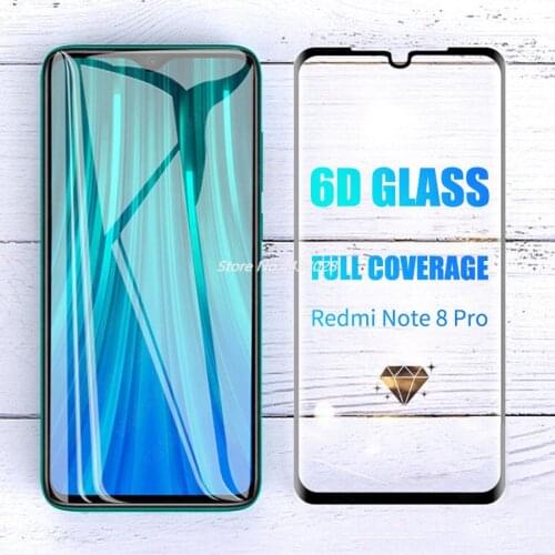 6D Full Cover Glue Tempered Glass for Xiaomi Redmi Note 8 Pro Mi A3 9 Lite CC9E CC9 Screen Protector Protective Film Guard Glass