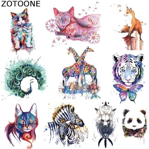 ZOTOONE Pretty Animal Patches A-level Washable Iron on Transfer Patches T-shirt Dresses Parches Easy Print By Household Irons C