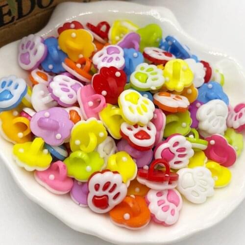 100pcs Mix Plastic Foot Button Sewing Scrapbooking DIY Craft PT30