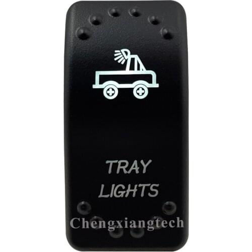 12v/24v Car Boat TRAY LIGHTS Rocker Switch White Led 3 Pin SPST On Off Replacement for Carling ARB STYLE Waterproof IP66