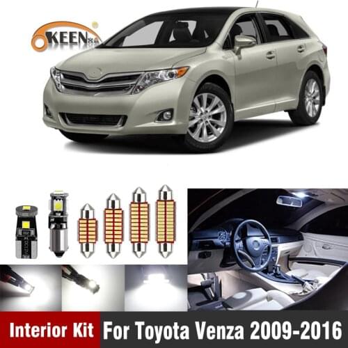 13Pcs Canbus White Car Led Bulbs Interior Light Kit For Toyota Venza 2009 2010 2011 2012 2013 2014 2015 2016 Dome Trunk Lamp
