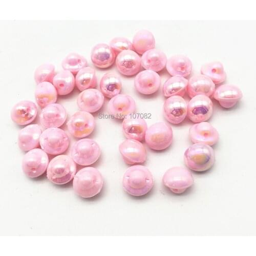 140pcs 11mm Pink AB Color Acrylic Buttons Round Baby Fancy Fashion Shiny Ball Button Coat Skirt Dress Sewing Clothes Accessory