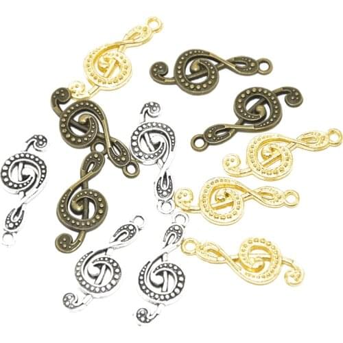 16pcs Alloy Metal Musical Note Charms Pendants For Jewelry Making Diy Handmade