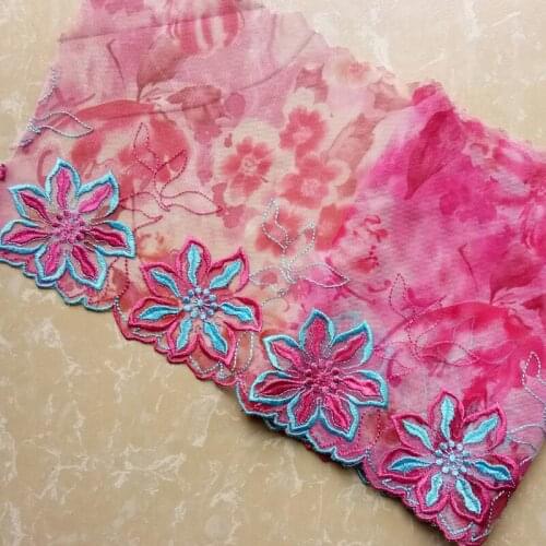 18Yards Embroidered Lace Trim Mesh Tulle Fabric for Lingerie Underwear Home Textile Dress Decorations DIY 18cm