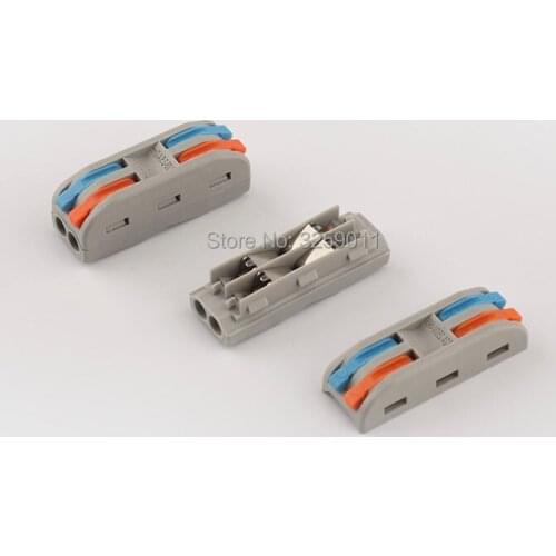 50PCS PCT-212 222-412 Push Wire Connector SPL-2 4 Pin Universal Compact Connector Terminals Block neutral wire gray
