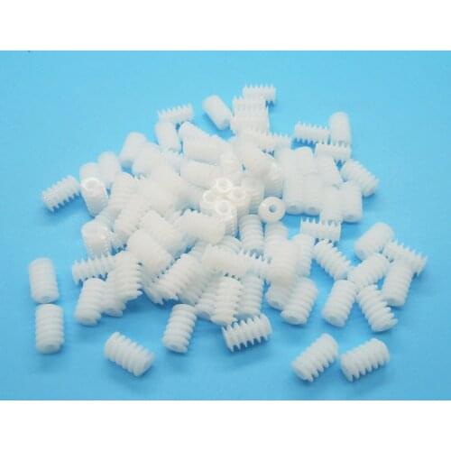 6*10mm Worm Gear 2A Turbine Hole 2mm Tight ( 1.95MM ) Reduction Gear Plastic Pinion DIY Toy Accessories W6102A 100PCS/LOT