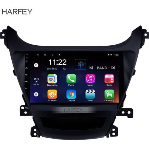 Harfey Android 10.0 for 2014-2016 Hyundai Elantra Auto radio 9" GPS Navigation Bluetooth Car Stereo TV car multimedia player
