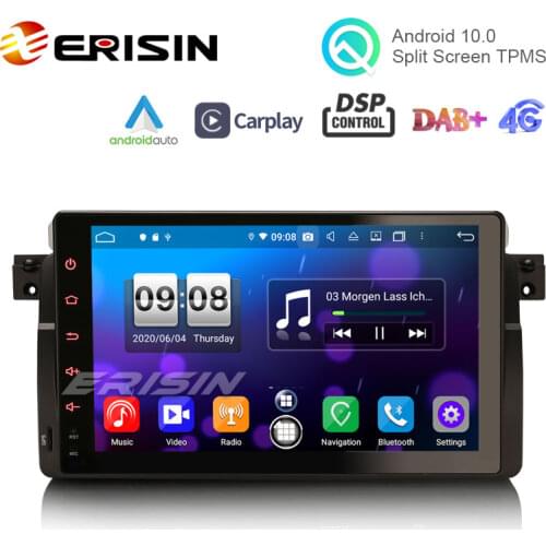 Erisin 8796 9" 8-Core Android 10.0 Car Stereo PX5 DSP 64G CarPlay Auto 4G DAB+ WiFi GPS Sat Nav for BMW E46 M3 MG ZT Rover75