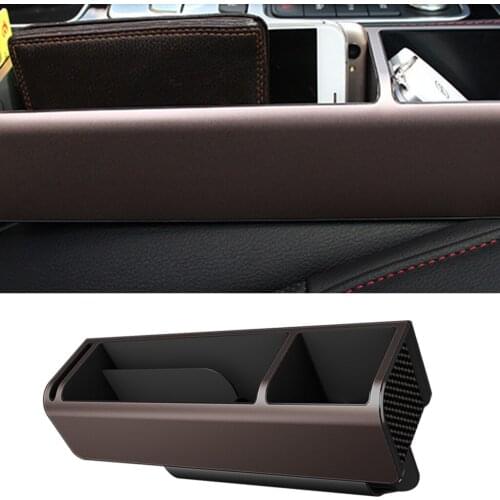 Car Pocket Organizer Seat Gap Filler Storage Box for Cup Holder Compact