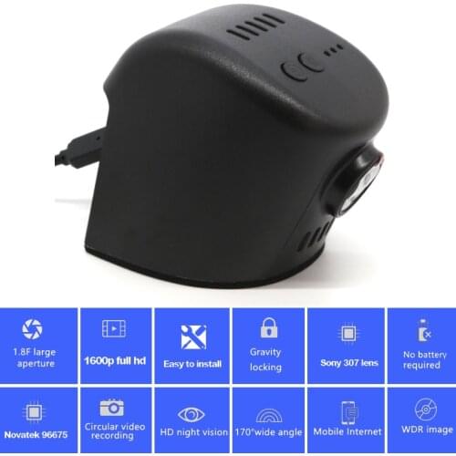 2K Hd 1600P Easy to install Car DVR Wifi Video Recorder Dash Cam Camera For Porsche Cayenne 2018 2019 2020 2021 2022