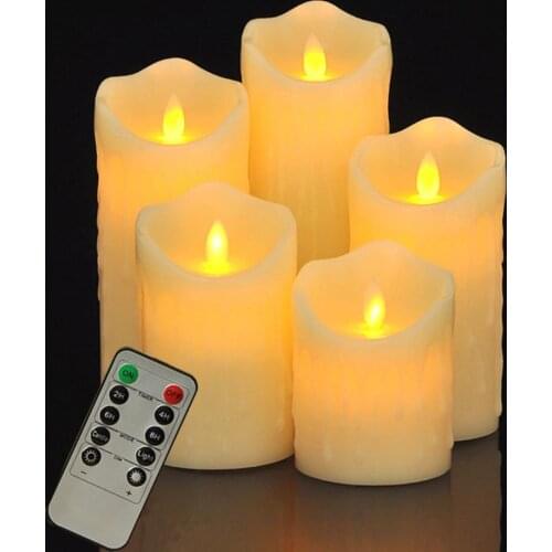 Flameless Candles Light, 1Pcs LED Candles Lights with Timer Remote Control Smooth Flickering Candle Light Battery Operated