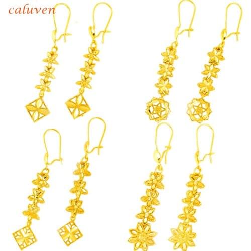 Ethiopian Earrings for Women/Girl Gold Color Five Star Flower Jewelry Arab African Eritrea Habesha Gifts
