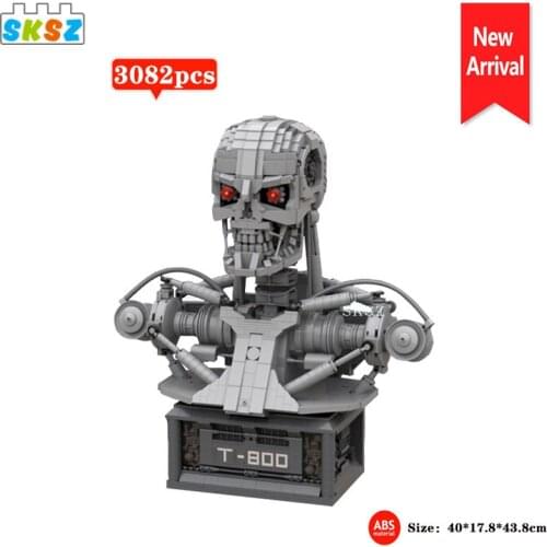 MOC Movie Terminatored T-800 Half-life Avatar Model DIY Building Blocks Famous Character Collection Kids Toy Gift for Boyfriend