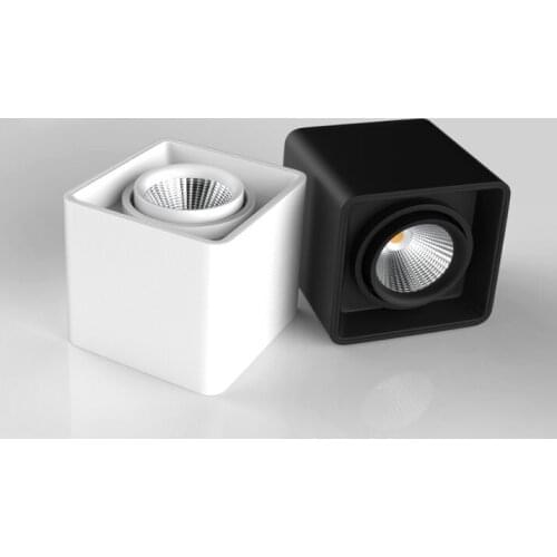 Square Surface Mounted Dimmable Super bright LED Downlights 10W 15W 20W 30W AC110-220V COB LED Ceiling Lamp Spot Lights LED Lamp