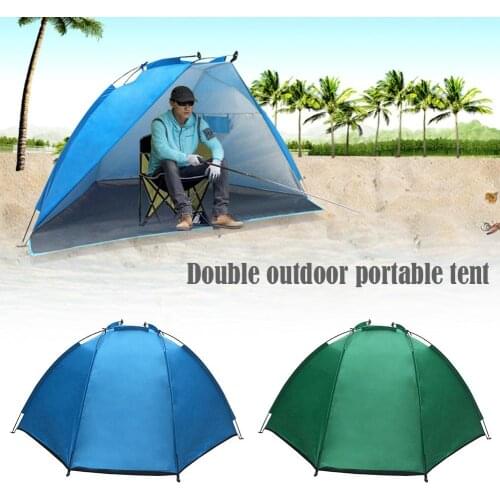 Lightweight Beach Tent Portable Sun Shelter Camping Tent Summer Outdoor Garden Anti-UV Awning Canopy For Travel Fishing Hiking