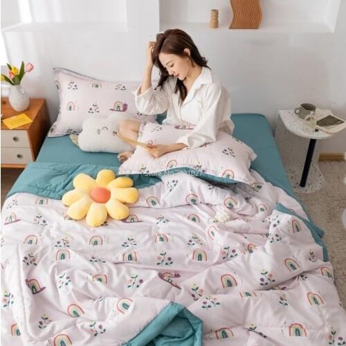 Four-piece Summer Quilt, Cool Summer Quilt, Air-conditioned Quilt, Machine Washable, Thin Summer Quilt