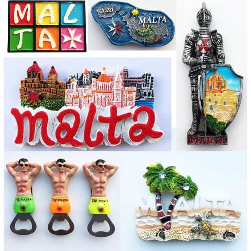 Malta Souvenir Tourism Fridge Magnets Stickers Male Magnetic Bottle Opener Armour Samurai Fridge Magnets Decorative Crafts Decor