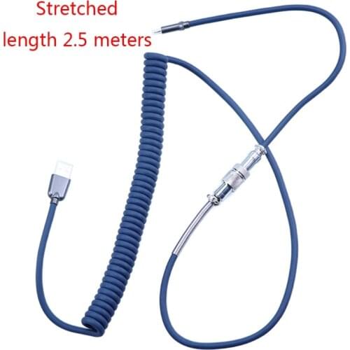 Mechanical Keyboard Spiral Data Cable Type-C Connector USB Interface