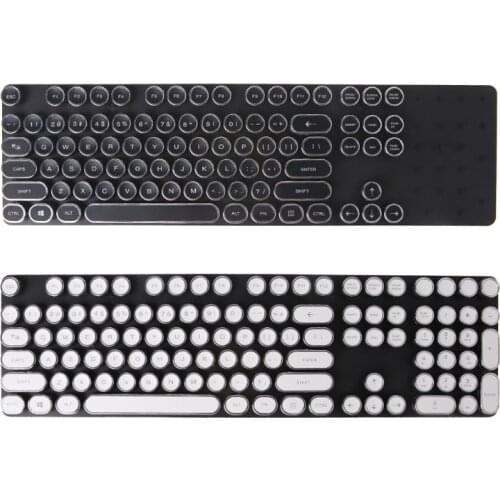 DIY Keycap Retro Steam Punk Typewriter Mechanical Keyboard 104 Standard Keys