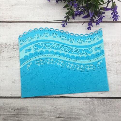 Metal Cutting Dies 5pcs hollow lace new for decoration card DIY Scrapbooking stencil Paper Craft Album template Dies 175*115mm