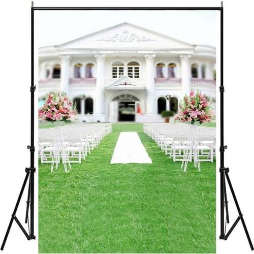 Minimoto Non-woven base acrylic printing painting 5X7 Feet church wedding theme photography background cloth