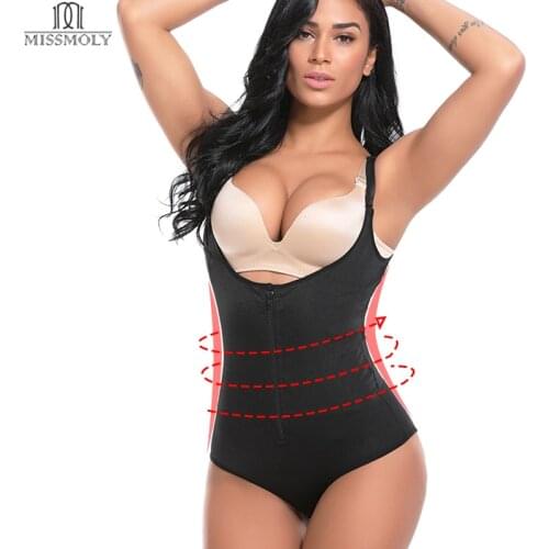 Miss Moly Latex Body Shaper Cincher Shapewear Modeling Belt Waist Trainer Underbust Bodysuit Zipper ShapersTummy Slimming Corset