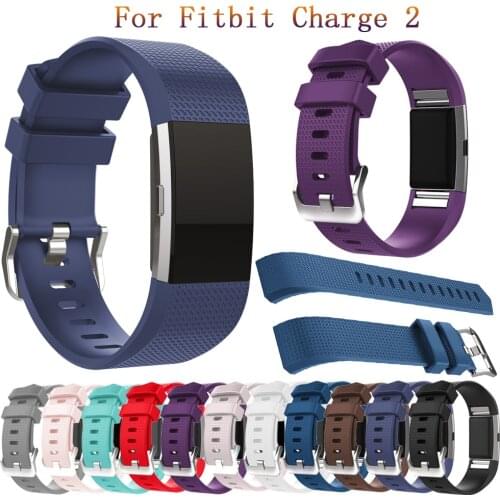 Soft Silicone Strap for Fitbit Charge 2 Band Smart Accessorie for Fitbit Charge 2 Sport watch Replacement accessories Wristbands