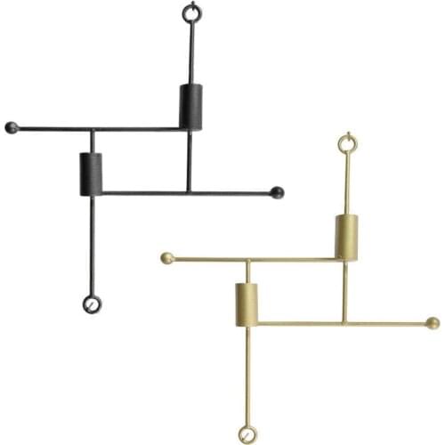 European Style Wall Mounted Candle Holder Metal Geometry Candlestick Sconce Wedding Party Decoration