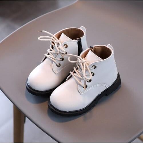 Autumn Winter Children Boots Boys Girls Leopard Martin Boots Toddler Fashion Leather Shoes Windproof Soft Bottom Kids Snow Boots