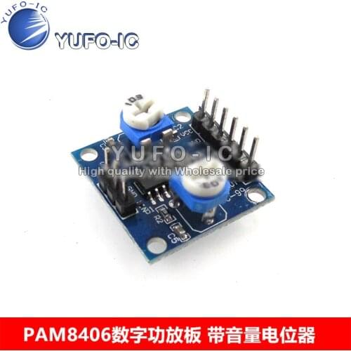 PAM8406 digital power amplifier board with the volume potentiometer stereo 5 wx2 no noise amplifiers