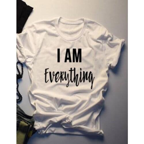 Casual Tops Tshirt Women T Shirt Matching I Need I AM Everything Letter Print Summer Couples Lovers T-shirt