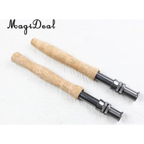 Cork Fly Fishing Rod Handle Grip with Reel Seat for Rod Building or Repair, 2 Types