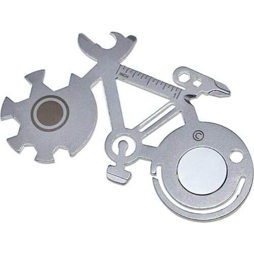 Strong Outdoor Multi-Tool Alloy Flat Cross Head Screwdriver Spanner Bottle Can Opener Rope Cutter Reflector Multi Functional