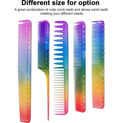 Colorful Haircut Comb Hair Cutting Styling Comb Grooming Comb Anti-static Barber Clipper Comb Salon Tool Hair Brush Salon Tool