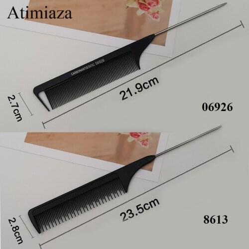 Hair Parting Comb for Braid Stainless Steel Rat Tail Pintail Comb Anti-static Durable Teasing Comb for Hair Styling Hairdressing