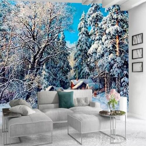 Romantic 3d Landscape Wallcovering Beautiful Snow Scenery Modern Living Room Bedroom Kitchen Painting Mural Wallpapers