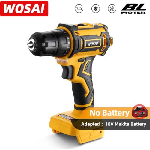 WOSAI MT-SER 50NM Brushless Electric Drill 25+1 Torque Settings 2-Speeds Electric Power Screwdriver 20V Cordless Screwdriver