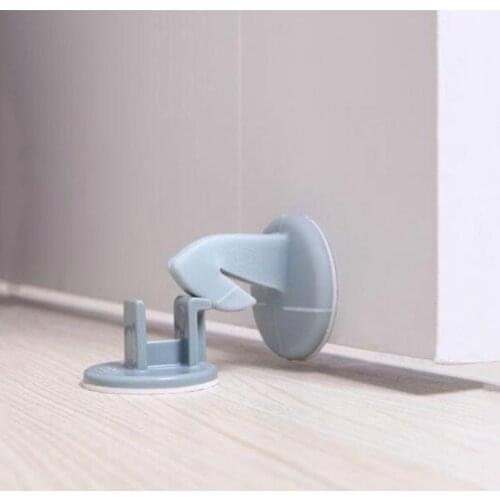 Silicone Mute Door Stopper Non-punch Wedge Door Catcher Block Home Office Children Security Door Card Baby Protect Doorstop Tool
