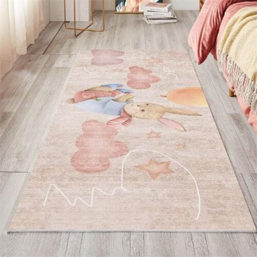 Nordic Simple Modern Princess Home Carpet Bedroom Covered with Cute Floor Mats Living Room Plush Blanket Room Bedside Blanket