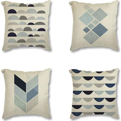Modern Abstract Geometric Shape Poster Nordic Cushion Cover Pillow Case 45x45 Decorative Seat Cushion Cover Sofa Home Decor